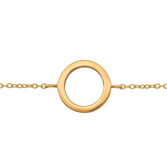 Rose Gold Dainty Round Bracelet - Picture 1 of 11